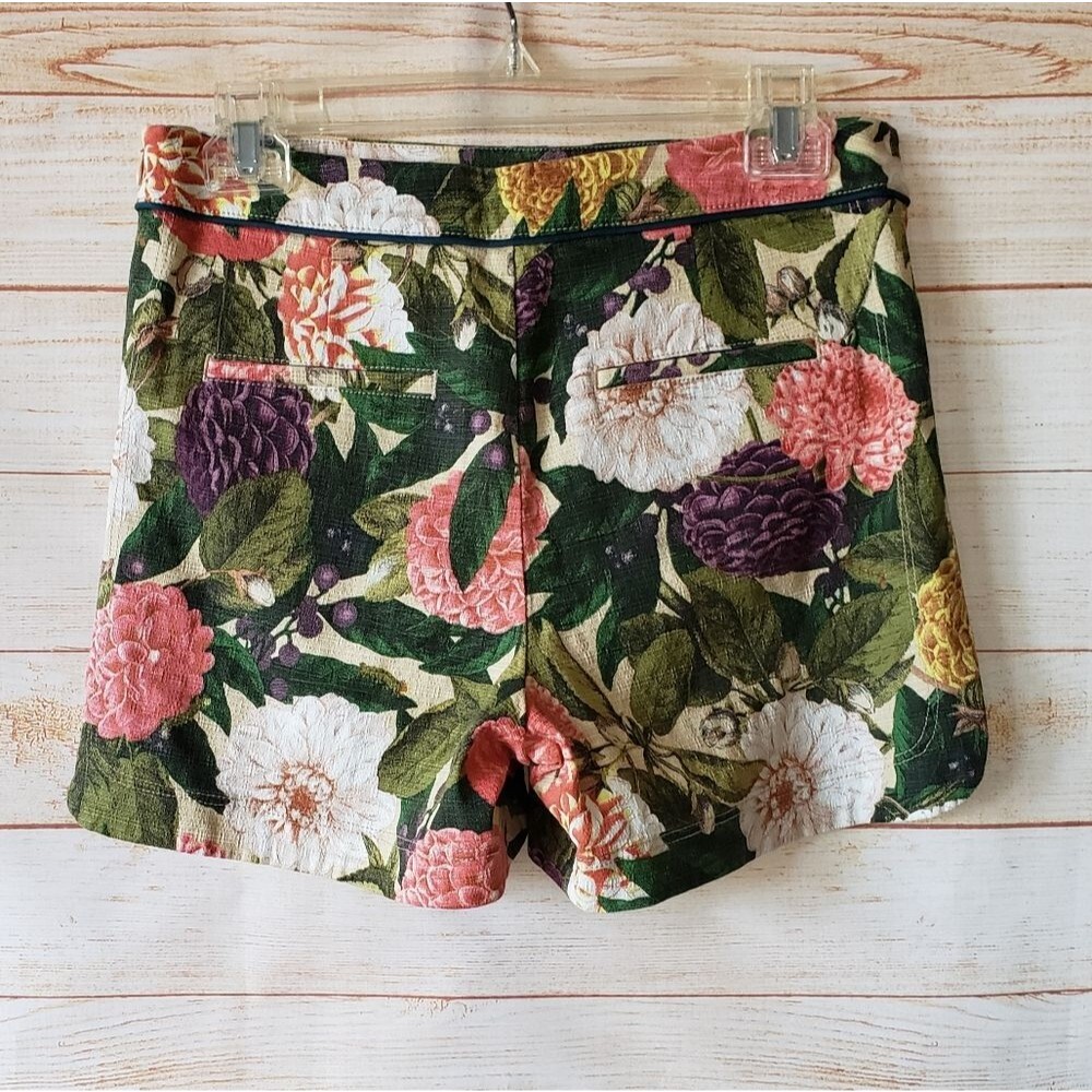 Elevenses Anthropologie Floral Print Cotton Blend Shorts - Picture 8 of 12